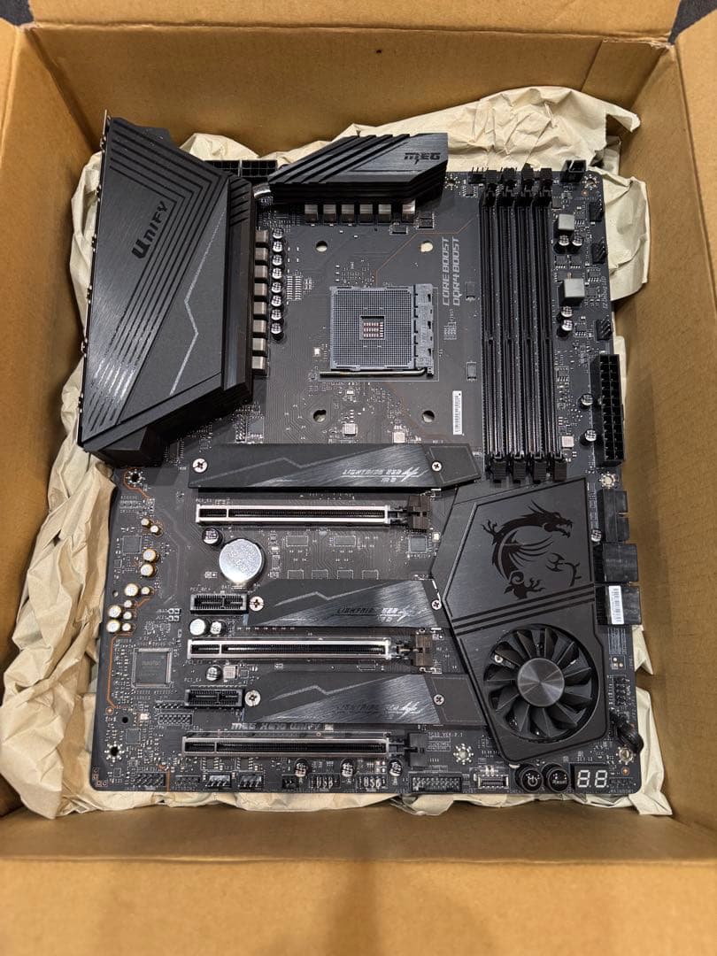 ユニファイ製マザーボードMEG X570 AM4ソケット USB 3.2