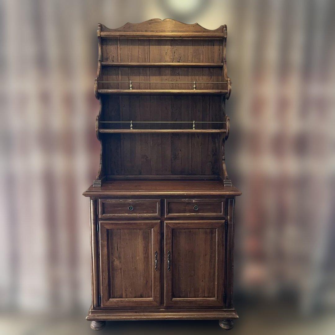 英国アンティーク　カップボード　飾り棚