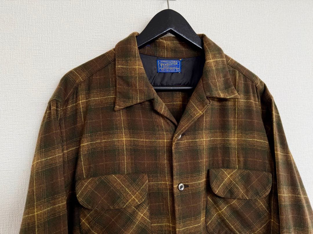 超スペシャル 60s ペンドルトン オンブレ チェック シャツ XL ブラウン