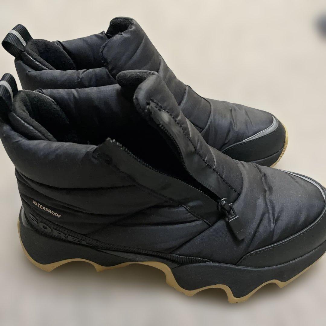 防水ジッパーブーツ ブラック