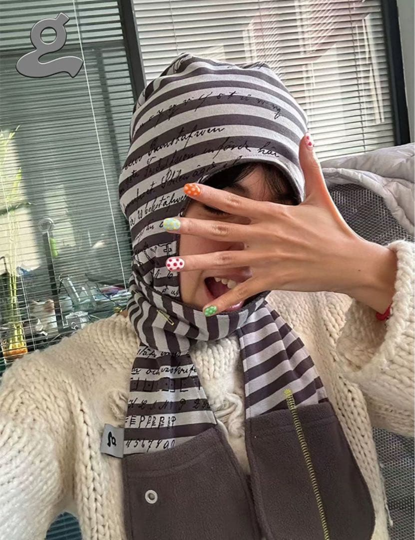 【新品】Grape ボーダー柄帽子