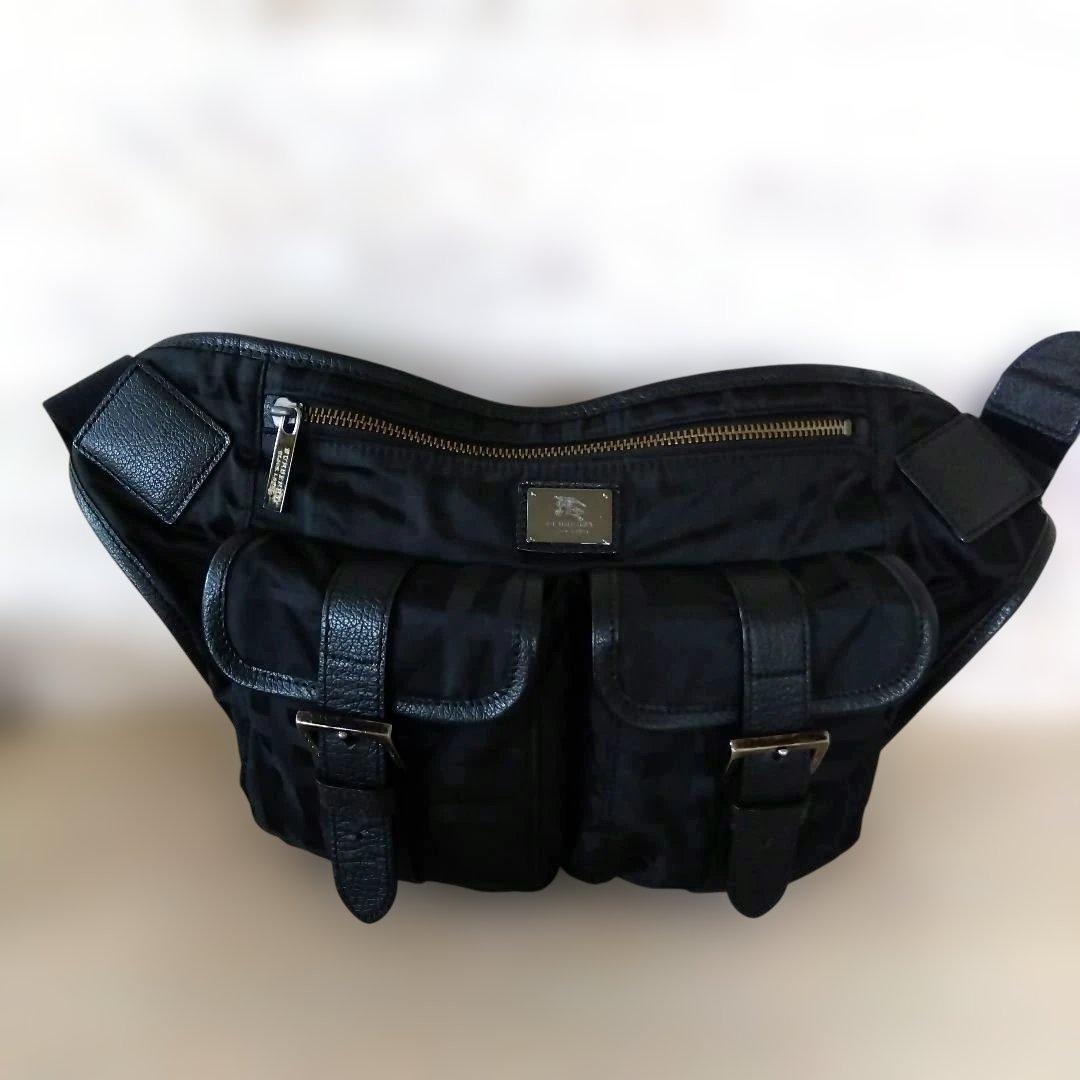 バーバリー ＊ウエストバック ブラック・チェック柄