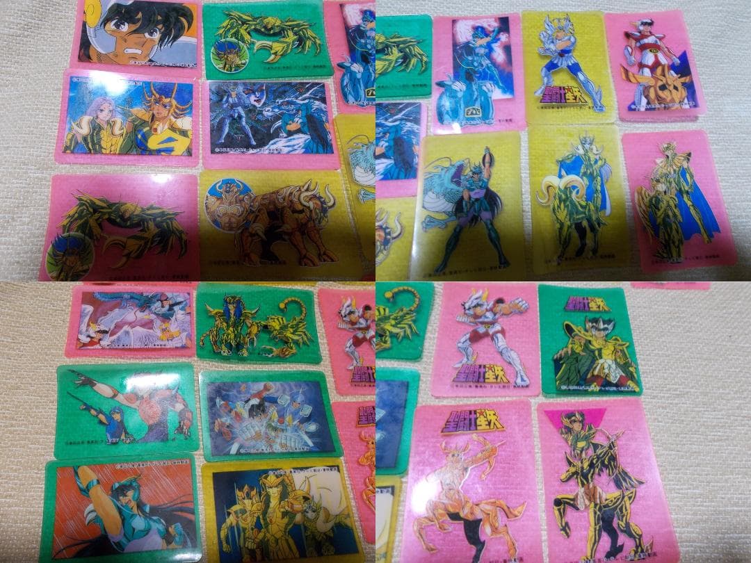 聖闘士星矢　1980年代～90年代のシール、マグネット、カード等109枚セット