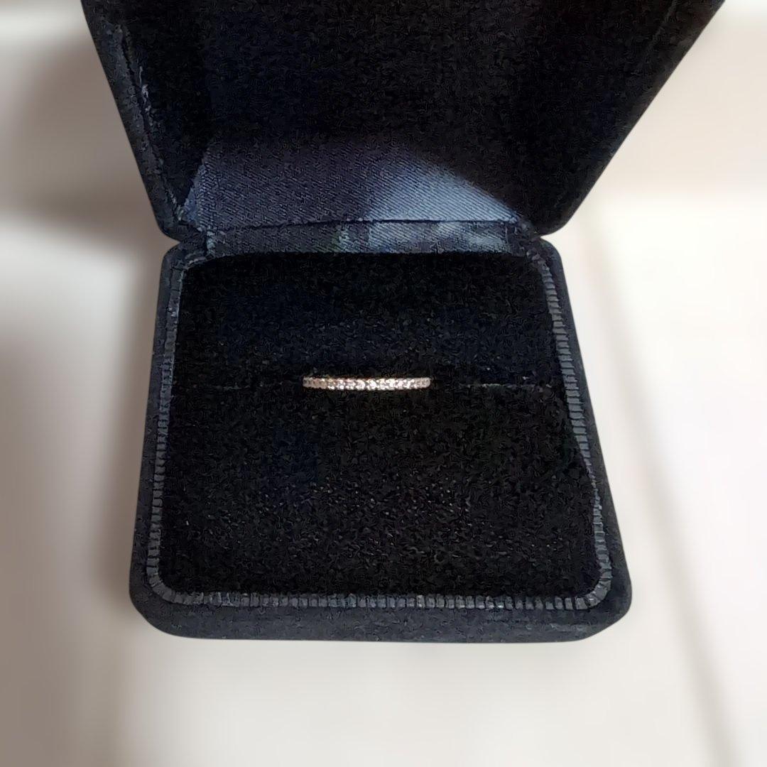 4℃ K10 ダイヤモンド ピンキーリングハーフエタニティ