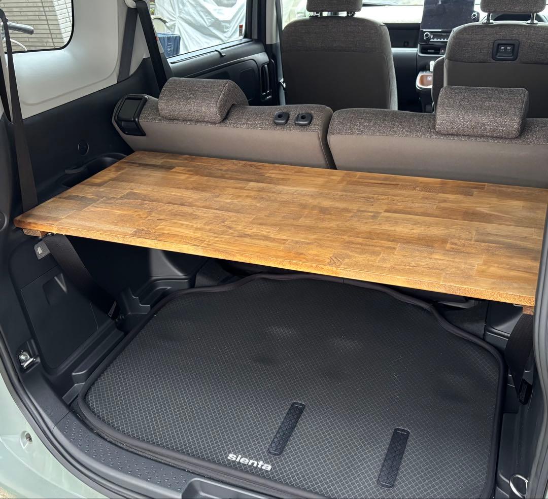【最新版】新型シエンタ10系専用 天然木ラゲッジボード ワトコオイル仕上げ