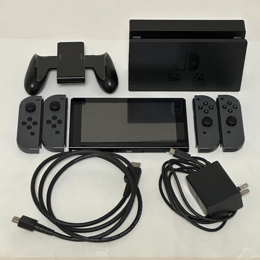 説明欄必読 Nintendo Switch グレー 本体 付属品＆ジョイコン2個