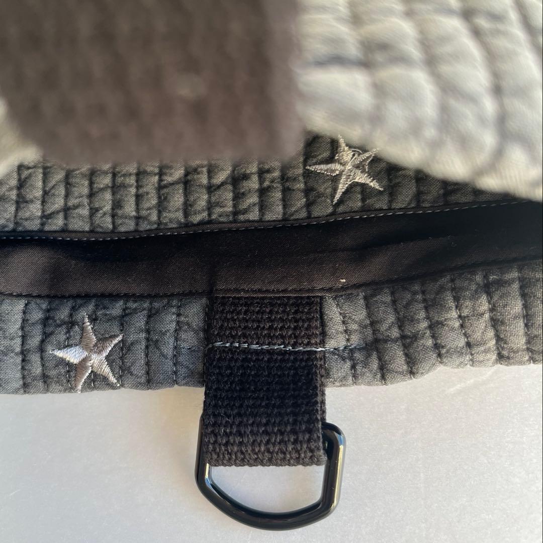 なつ。様　ヌビ　刺繍月星/ダークグレー　レッスンバック　上履き入れ　体操着袋