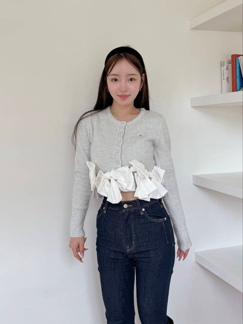 【2025AW今季新作】リボンモチーフカーディガン SNIDEL