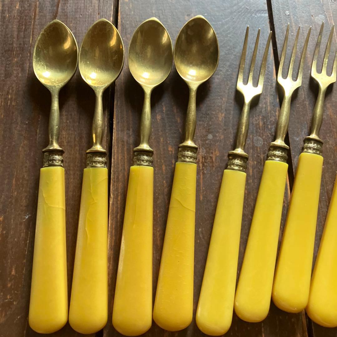 フランスアンティークカトラリーセット3本　アンティークカトラリー