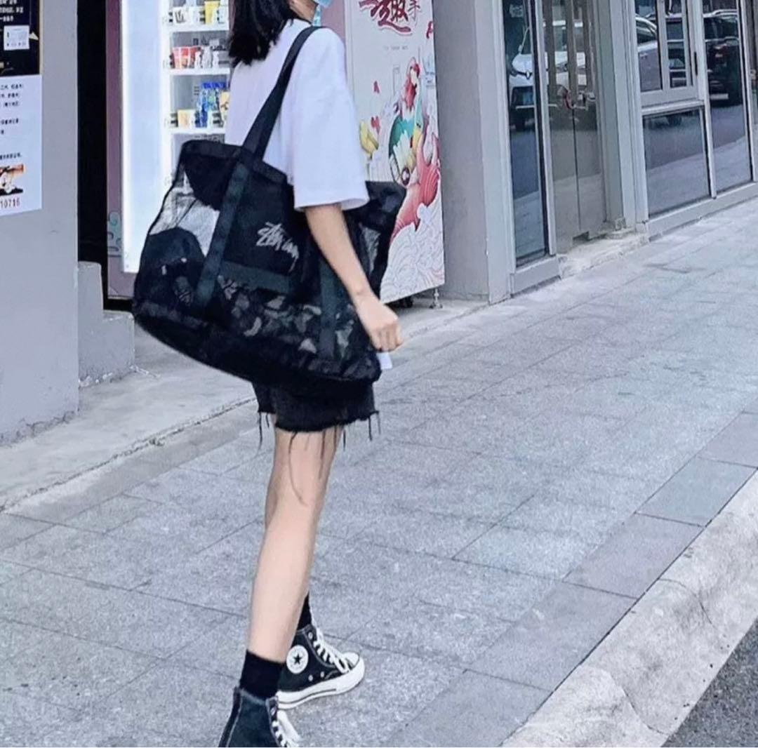 【お買い得！】STUSSY メッシュトート　新品　未使用　プールバック　大容量