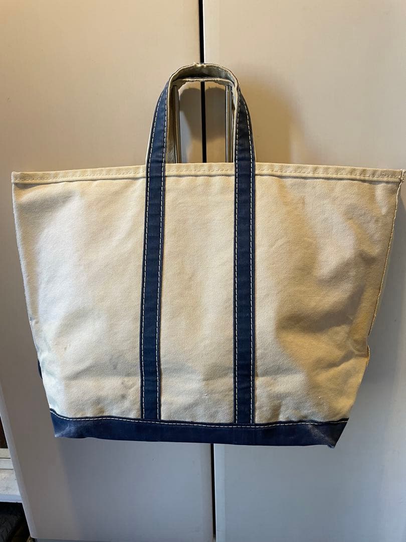 希少70s サイドタグL.L.Bean トートバッグネイビーLサイズ ギザタグ