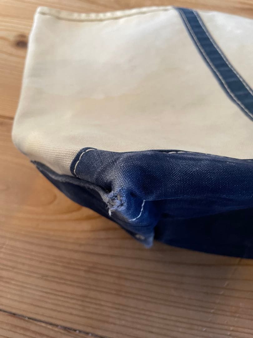 希少70s サイドタグL.L.Bean トートバッグネイビーLサイズ ギザタグ
