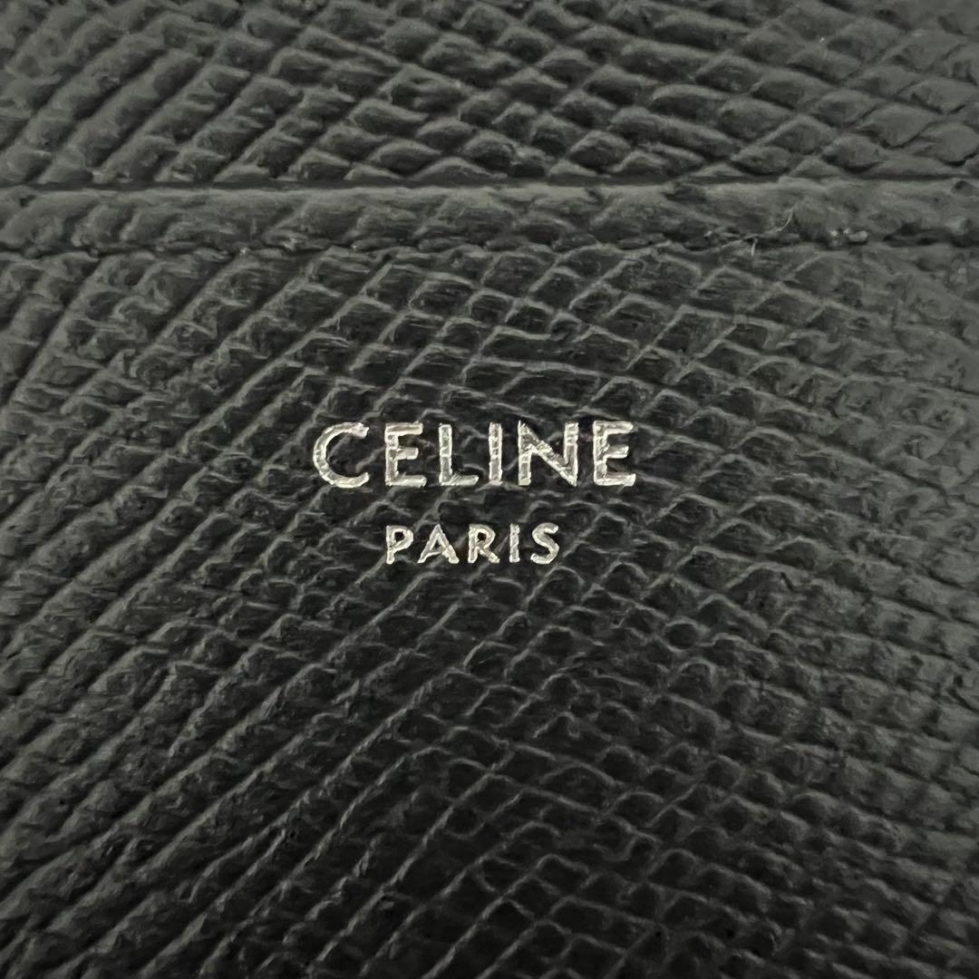 CELINE ブラック カーフスキン カードホルダー パスケース ケース