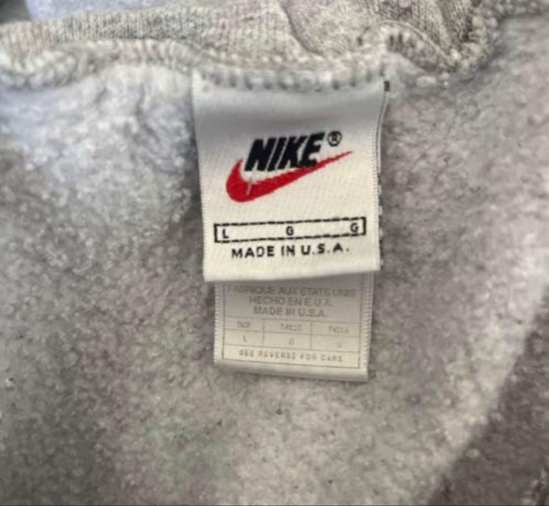 ✨希少美品✨90s ナイキ　パーカー　usa製 銀タグ　グレー　オールドナイキ
