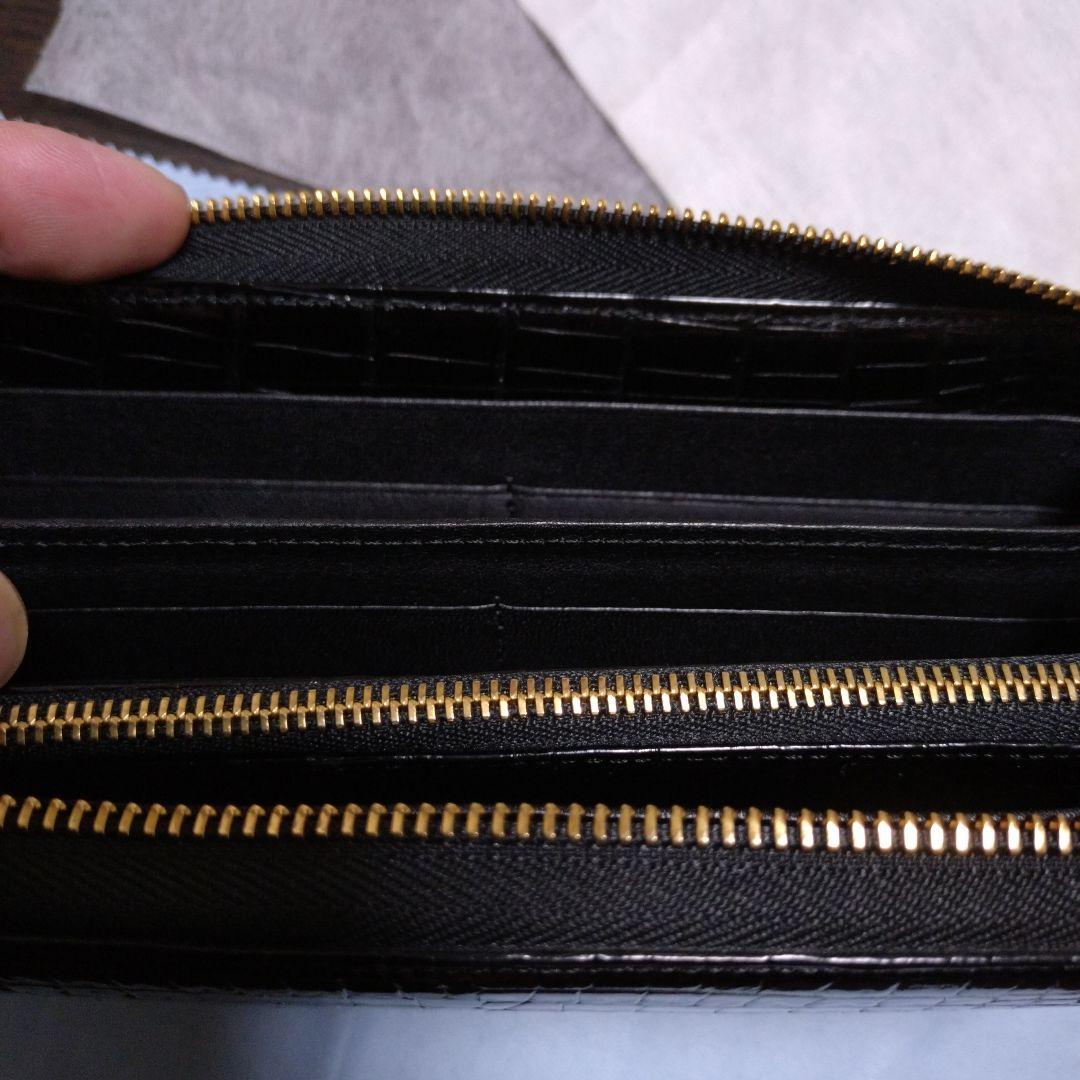 TOKYO CROCODILEシャイニング加工スモールクロコダイル 見付4箇所も