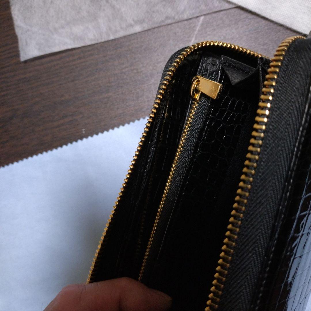 TOKYO CROCODILEシャイニング加工スモールクロコダイル 見付4箇所も