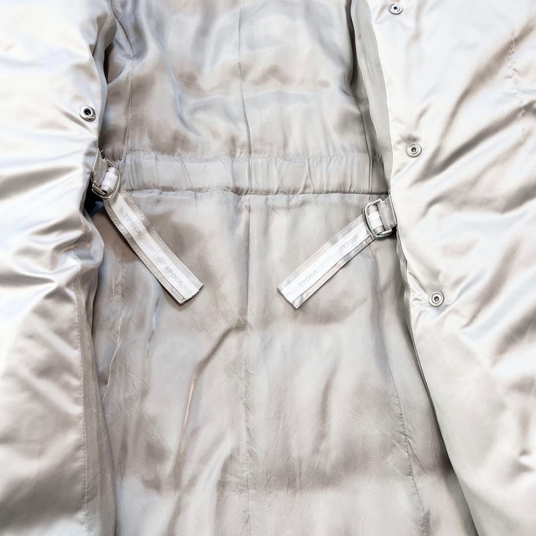 【エポカ】ダウンコート フォックスファー 2way Aライン ベルト 40