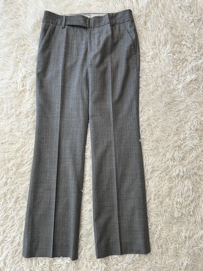 極美品！23区 グレー ピンクストライプ パンツスーツ 38 ヨーロッパ高級生地