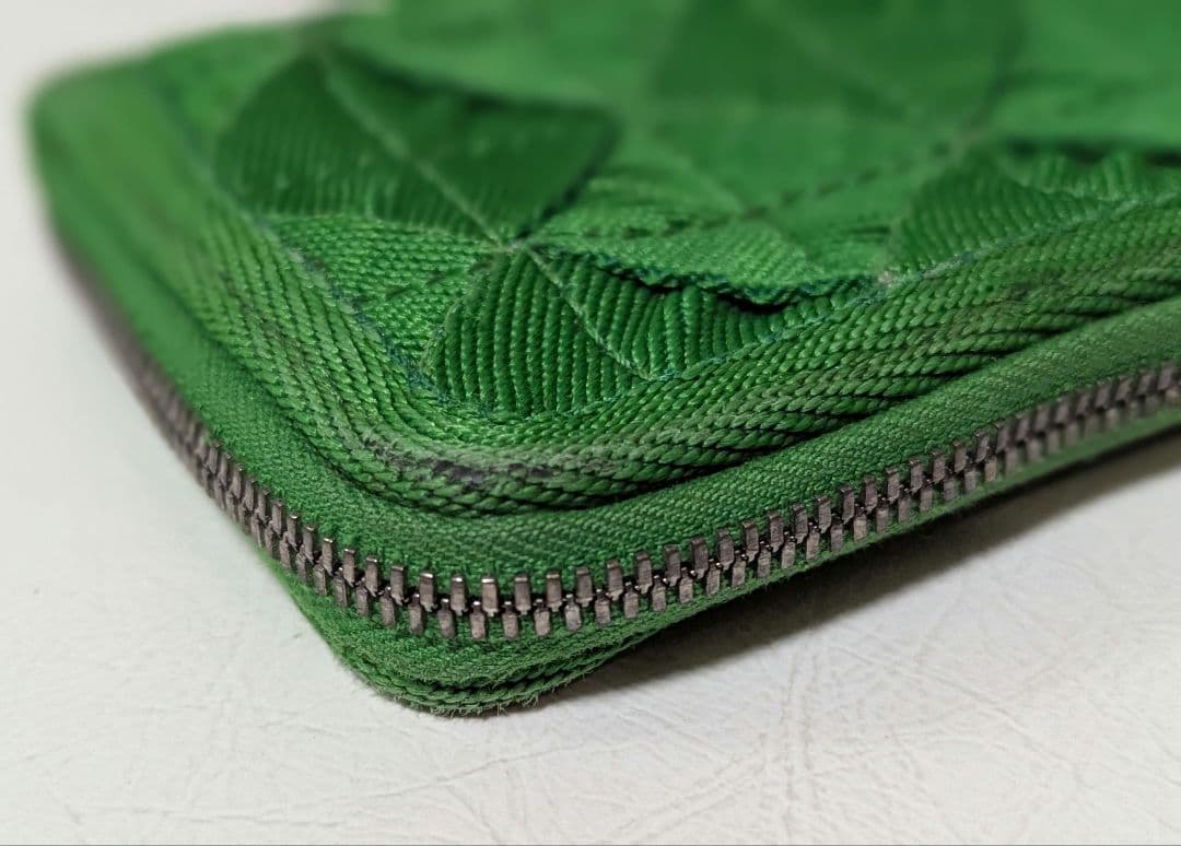 BOTTEGA VENETA ケース ラウンドファスナー グリーン