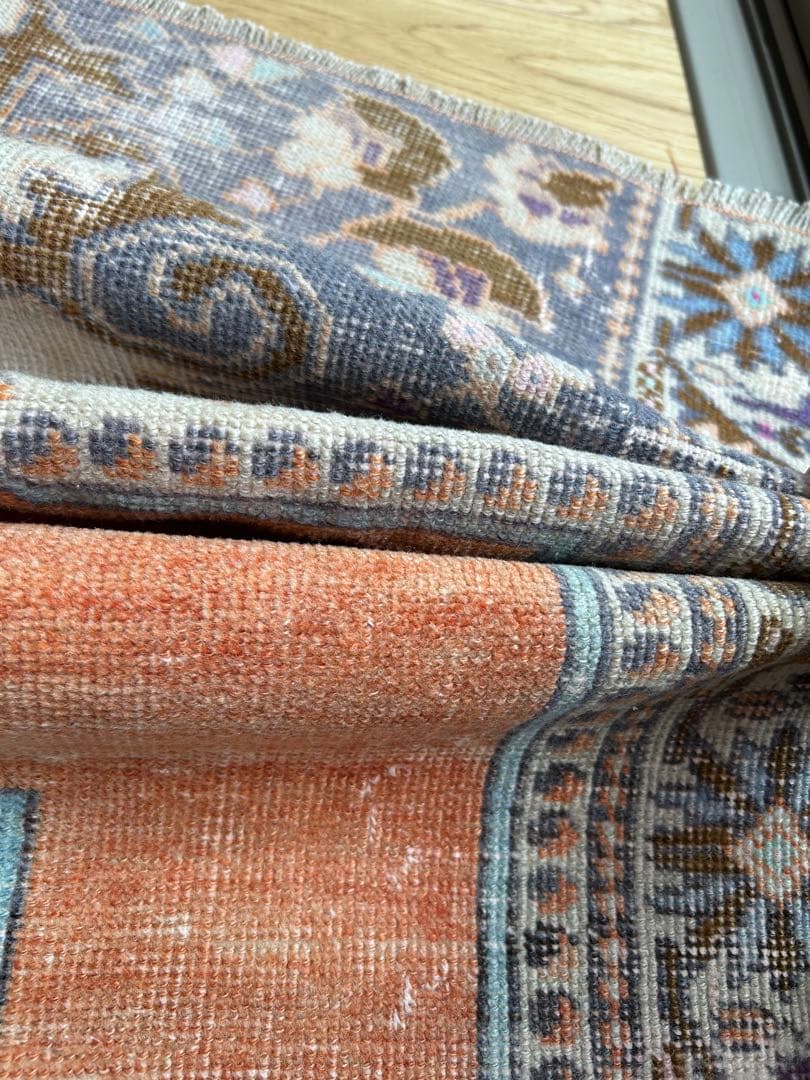 トライバルラグ・トルコヴィンテージラグ・ウール約65×195cm