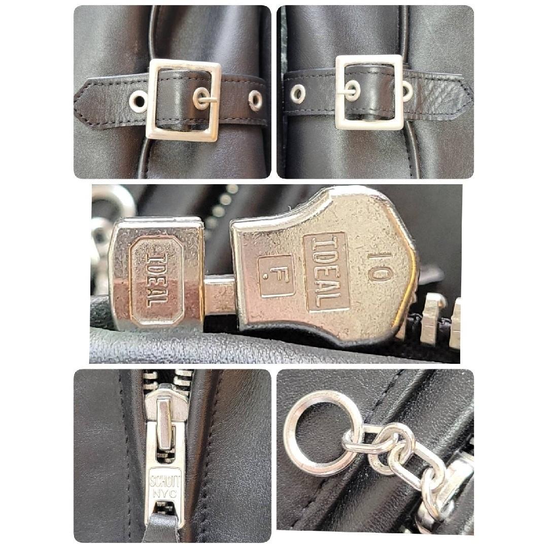 極美品/新型 schott ライダースジャケット　641 本革　黒　米国製　40