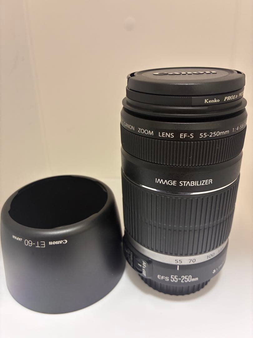 美品Canon EF-S 55-250mm f/4-5.6 フィルター・フード付