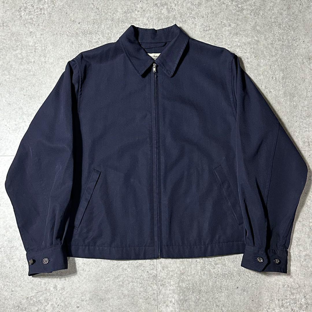 AD1991ローブドシャンブルコムデギャルソン ウール ジップブルゾン ネイビー