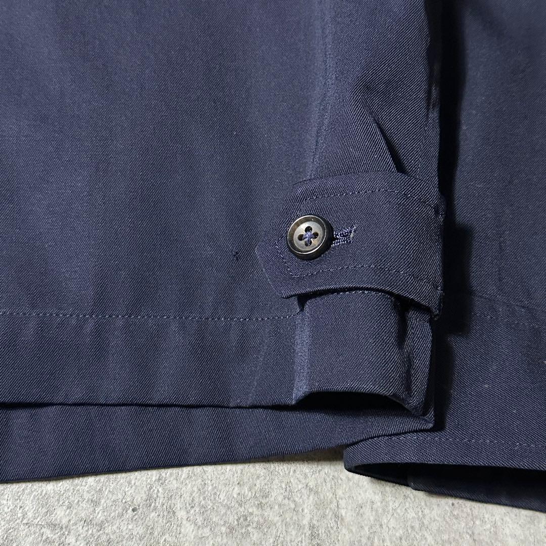 AD1991ローブドシャンブルコムデギャルソン ウール ジップブルゾン ネイビー