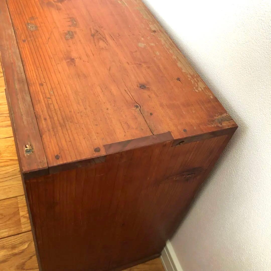 古家具　古道具　ガラス棚　ガラス戸　モールガラス　木枠