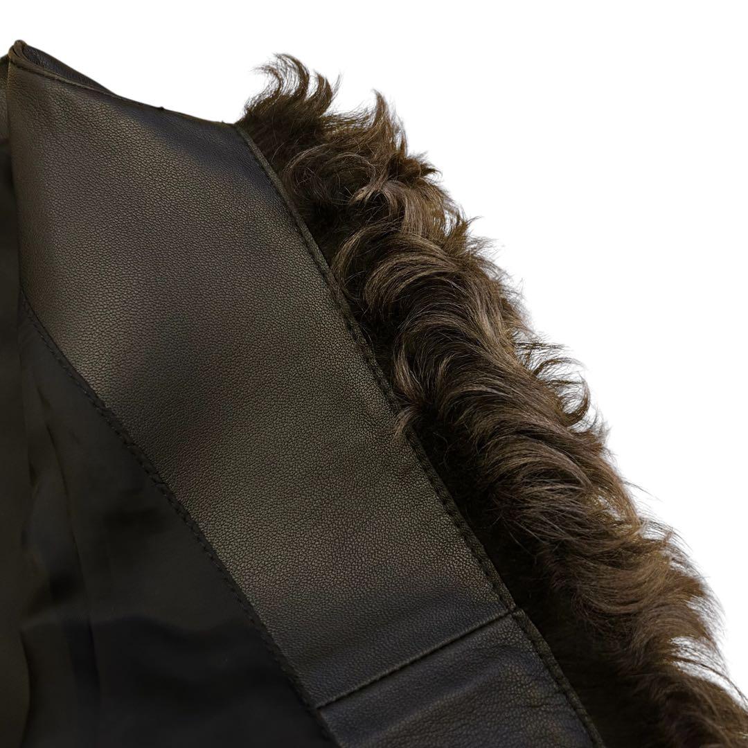 ★未使用★ EPOCA エポカ シングルレザージャケット ラムレザー ラムファー