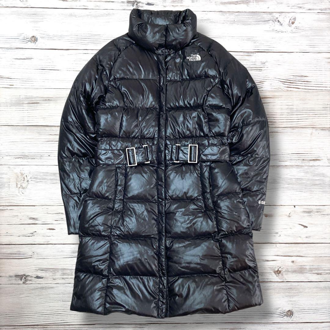 THE NORTH FACE ダウンジャケット 刺繍ロゴ ブラック S 0786