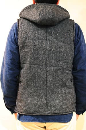 Post Overalls E-Z CRUZ VEST／ウールヘリンボーンベスト