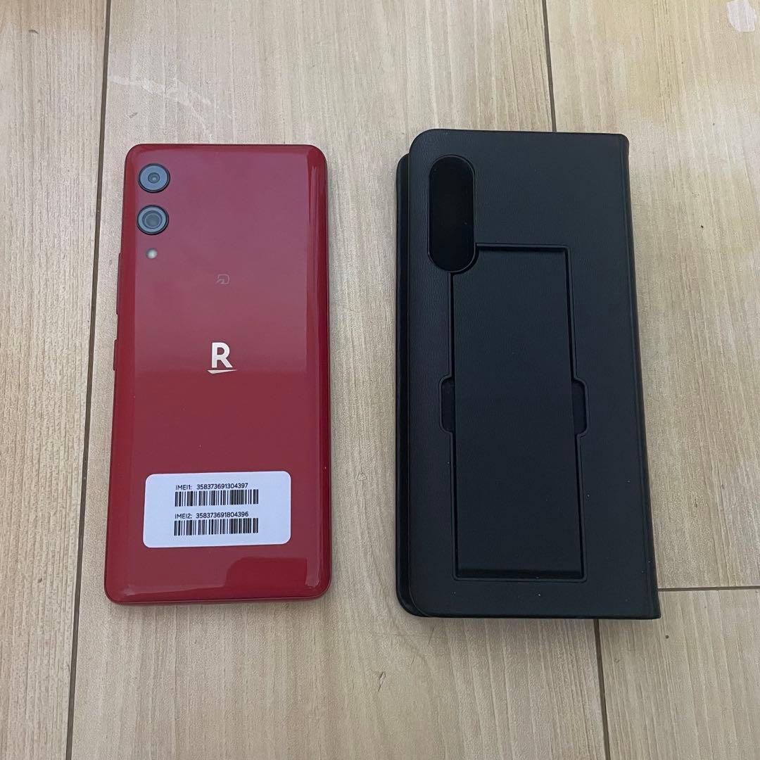 美品 Rakuten Hand 5G 専用ケース付き レッド スマホ 楽天