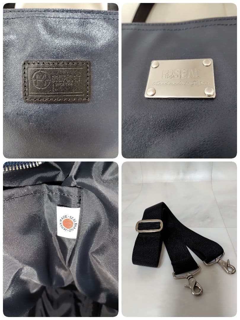 【極美品】森野帆布 SEAL コラボ トートバッグ 2way ネイビー