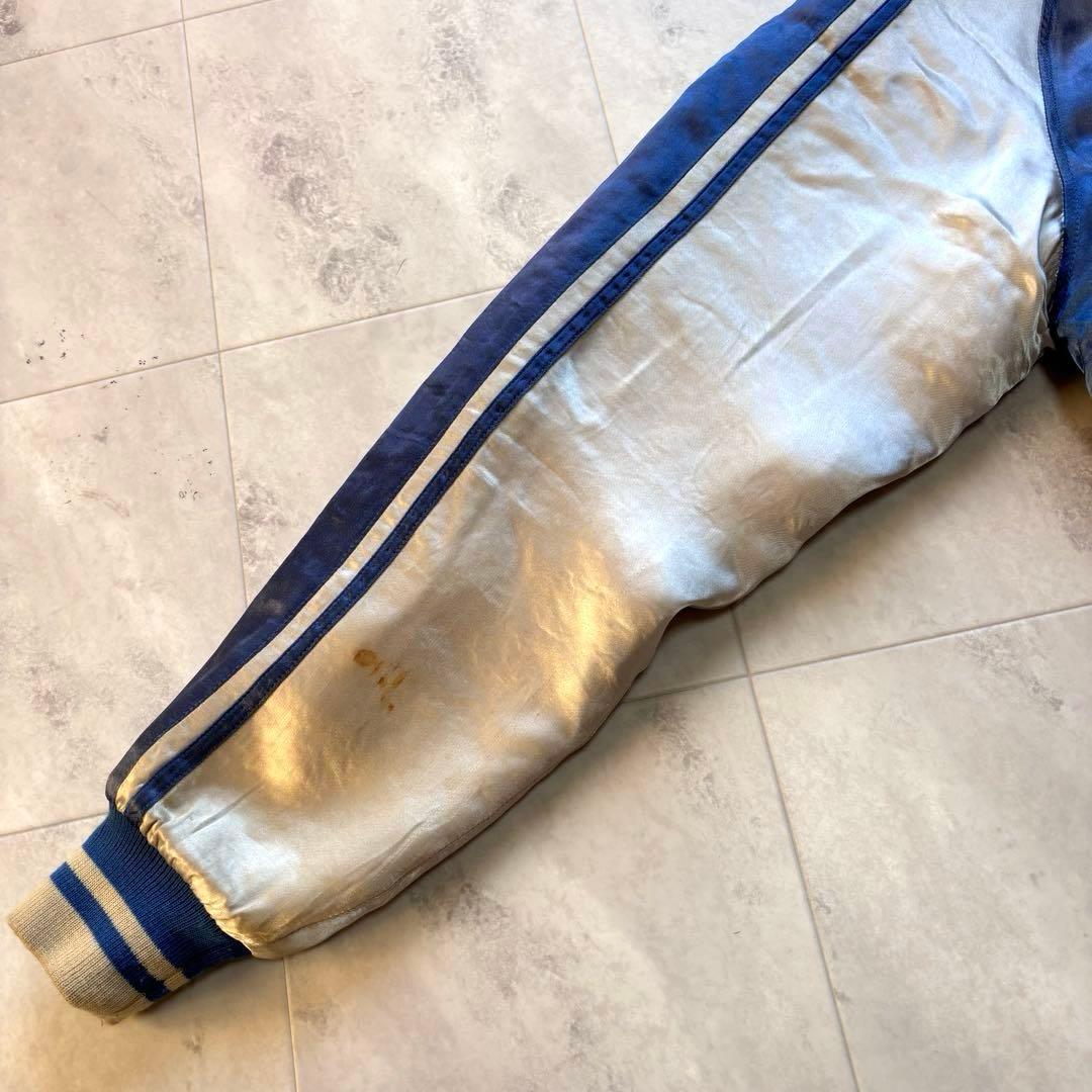 【入手困難】ヒューストン 髑髏 スカジャン 中綿入り 蛇 刺繍 レーヨン L