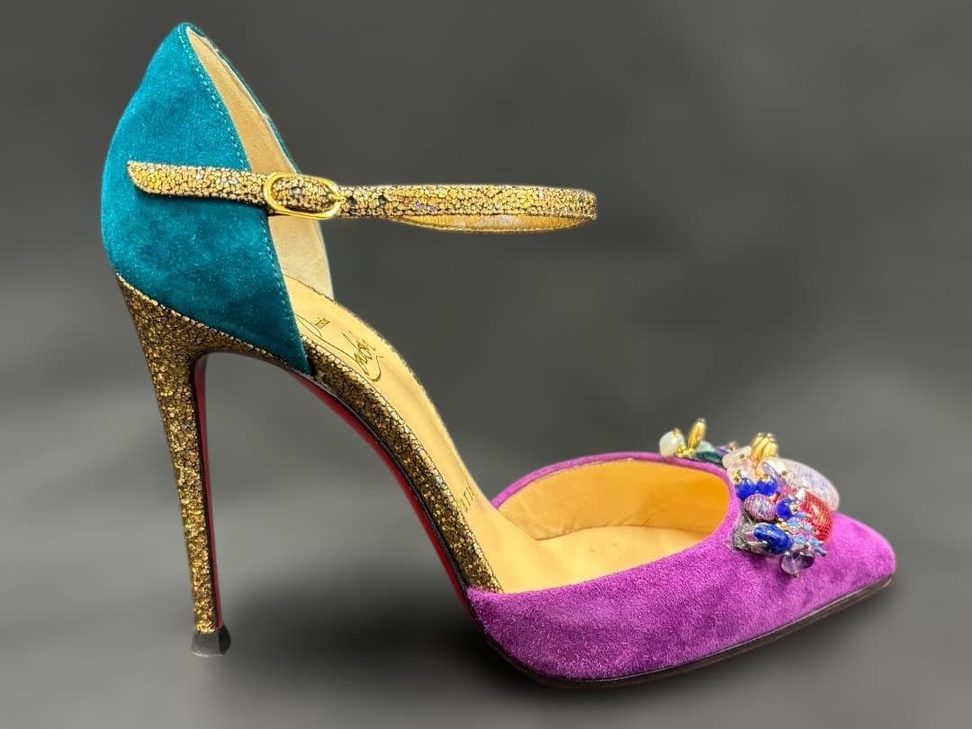 ☆ビジュー付☆ルブタン ハイヒール ピンヒール 35 パンプス