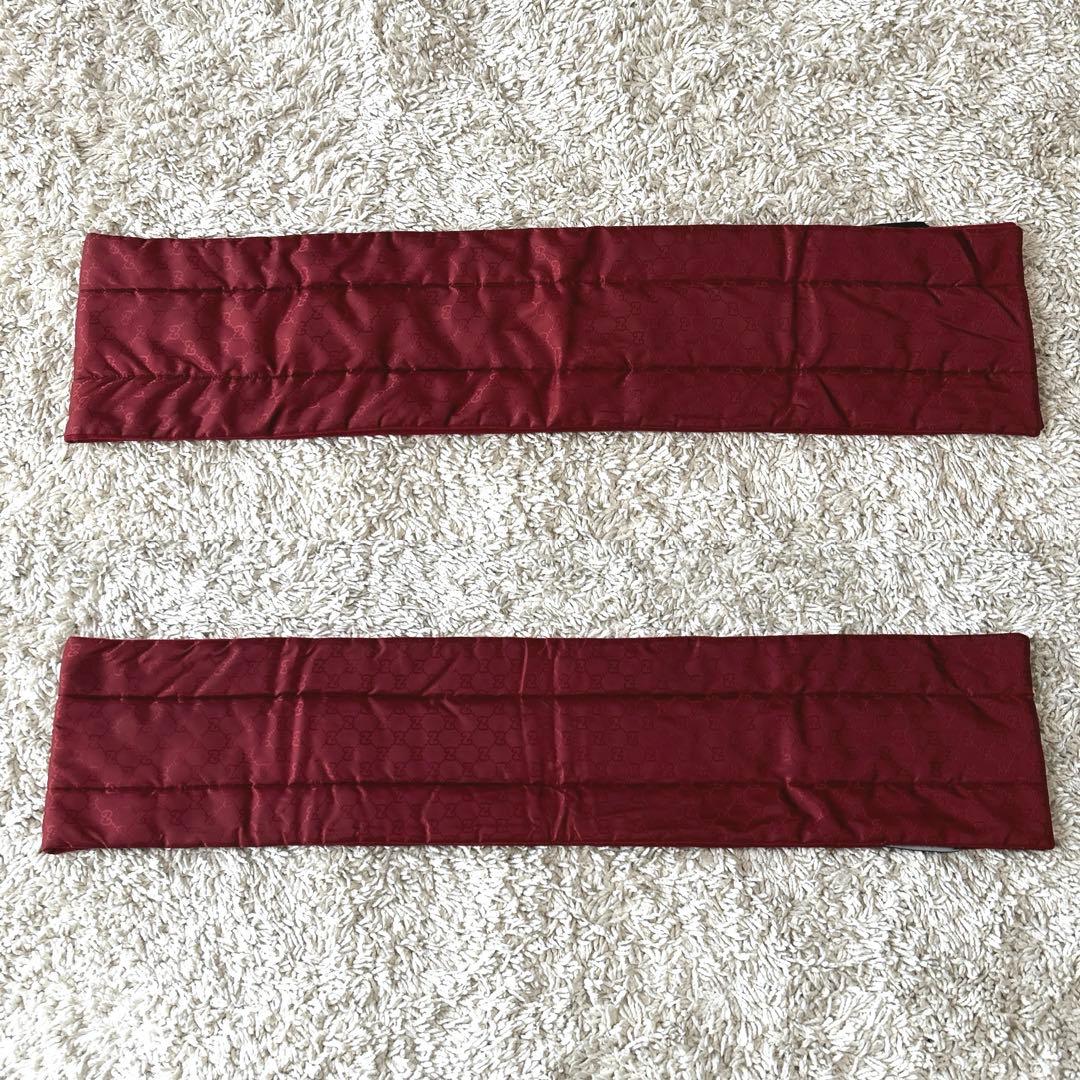 グッチ　GUCCI GG柄　スカーフ　マフラー　ナイロン　ボルドー　S447