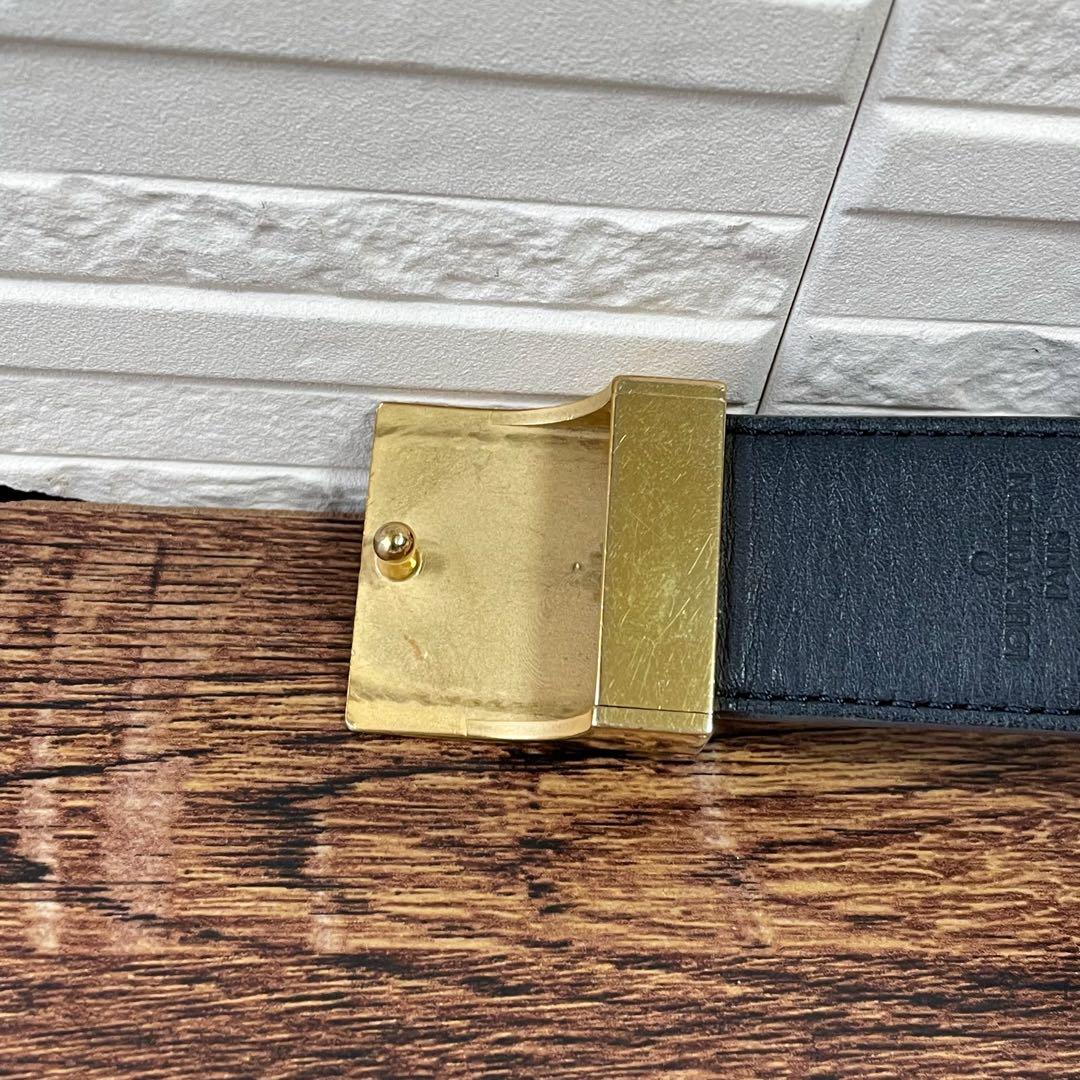 ルイヴィトン ダミエ レザー サンチュール ゴールド 金具 バックル ベルト.