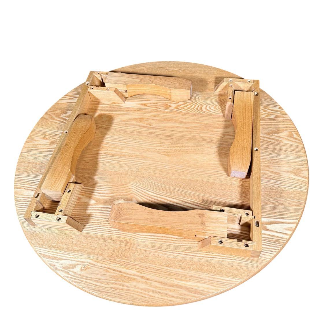 HR866 木目が素敵な　サークルテーブル　ちゃぶ台　ローテーブル