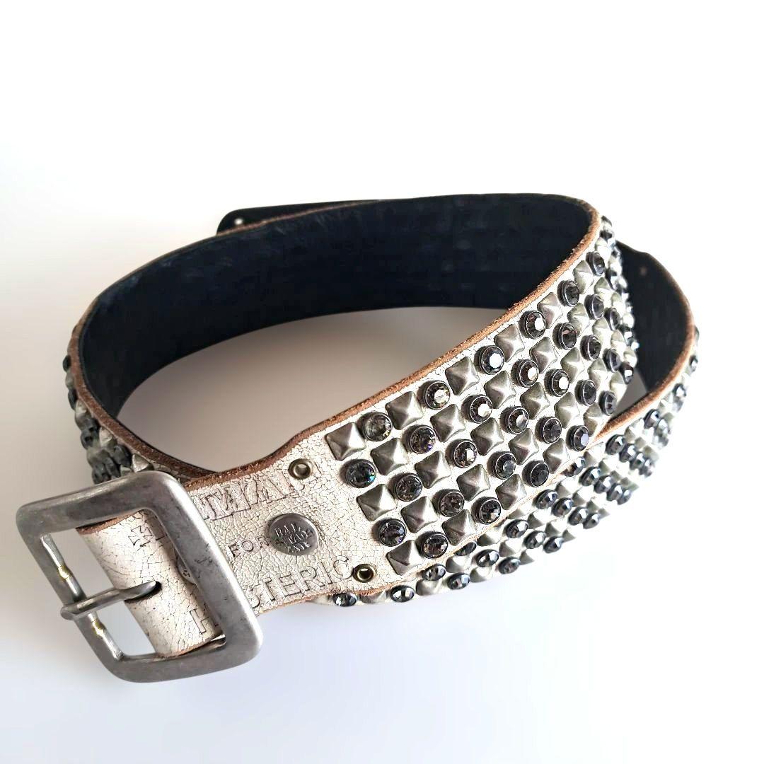 ヒステリックグラマー×バルタザール　スワロフスキー　スタッズ　ベルト　S