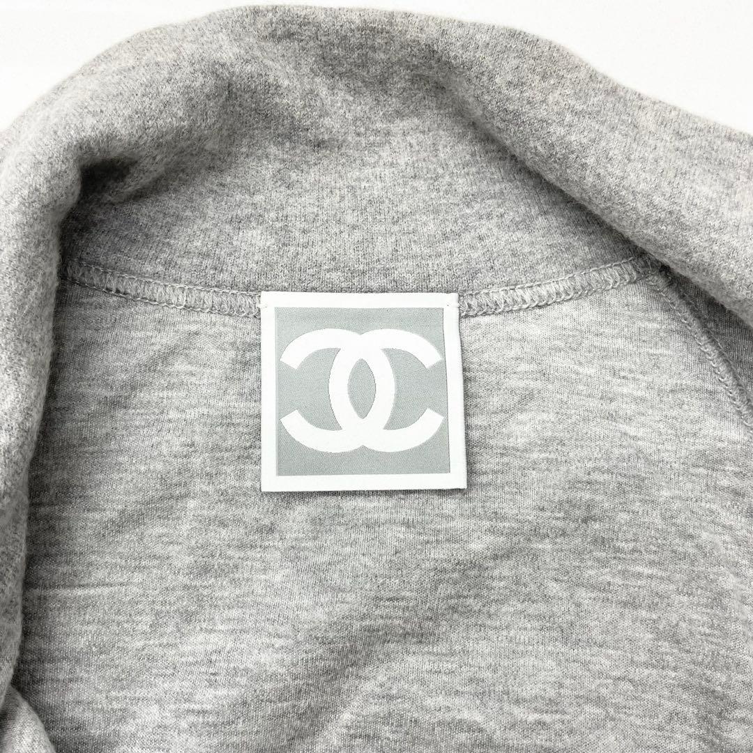 美品✨CHANEL グレー　ココマーク　ウール　ジャケット　40