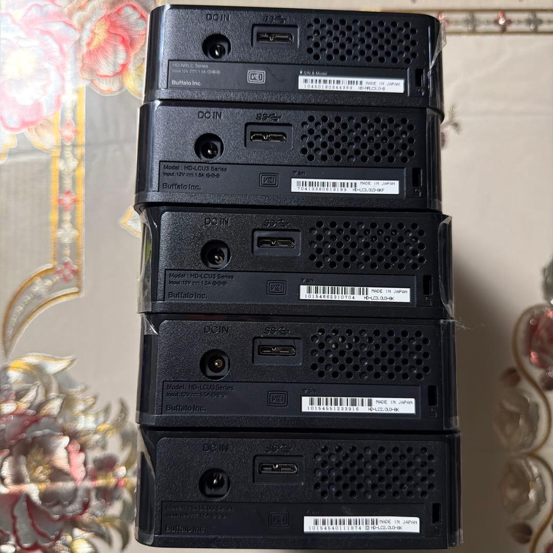 NAS 5台セット USBポート ブラック