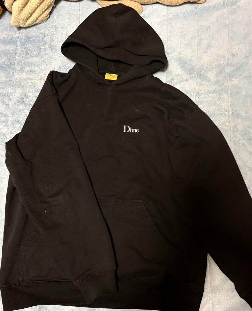 Dime ブラック フード付きパーカー Lサイズ 袋付き
