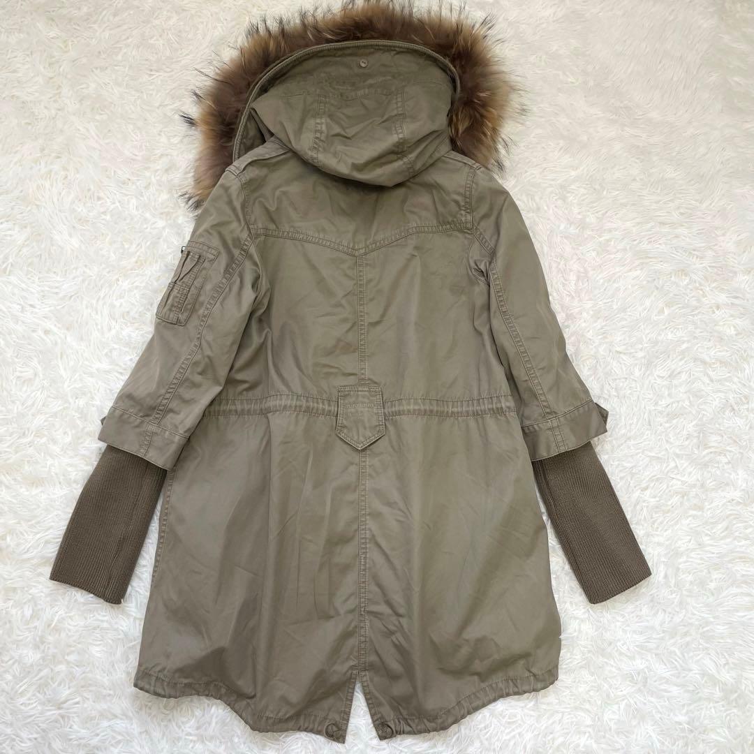 かお☆バーバリーブルーレーベル モッズコート ノバチェック ライナー付き