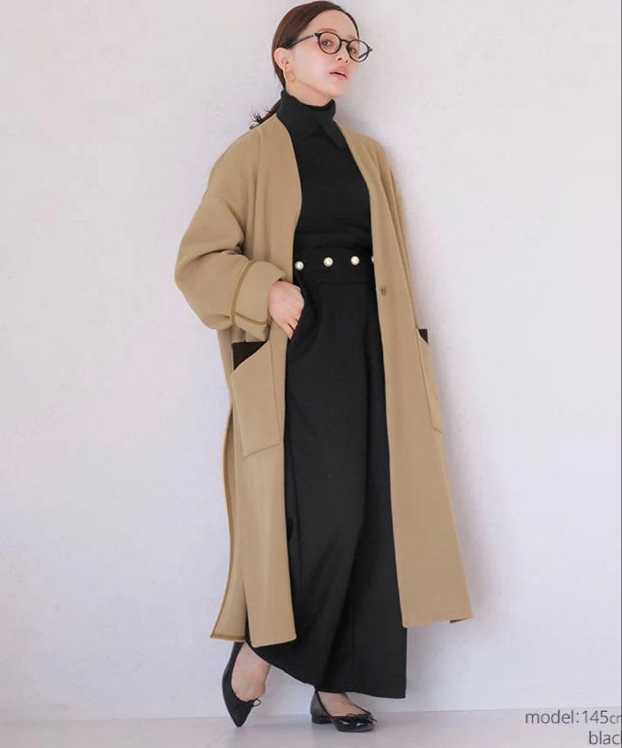 アンリアン　2way neck rib knit