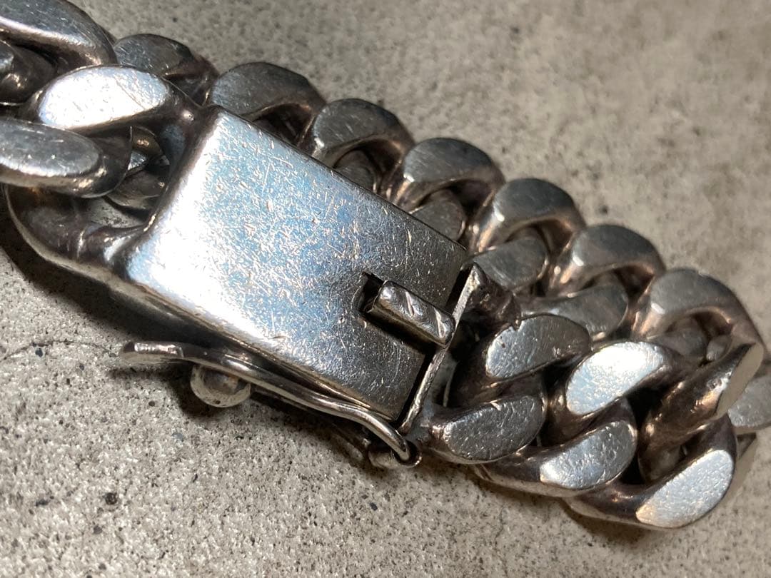 [28] Silver925 / 131g 極太 喜平チェーン ブレスレット