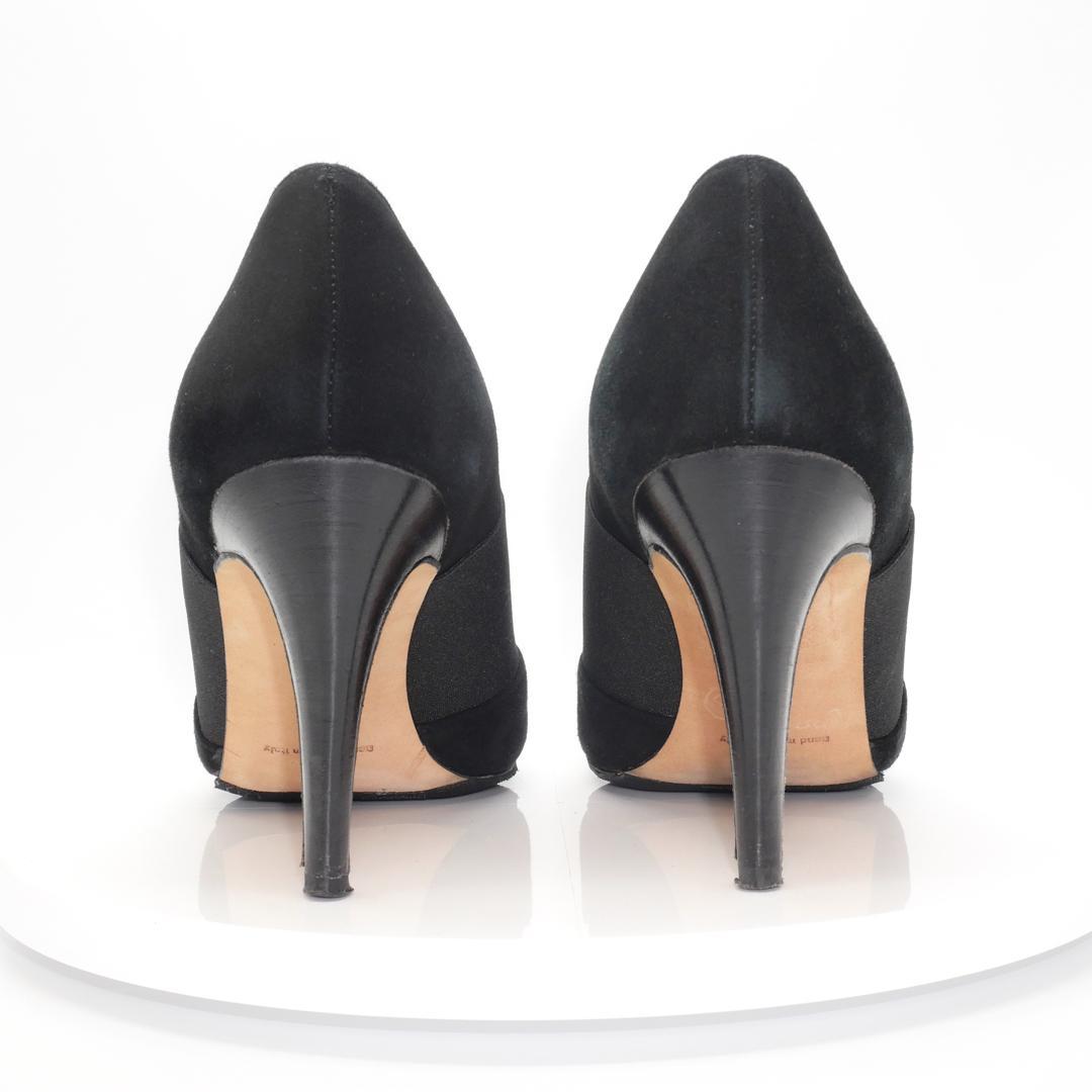 37.5　MANOLO BLAHNIK　マノロブラニク　ブーティー　黒　スエード