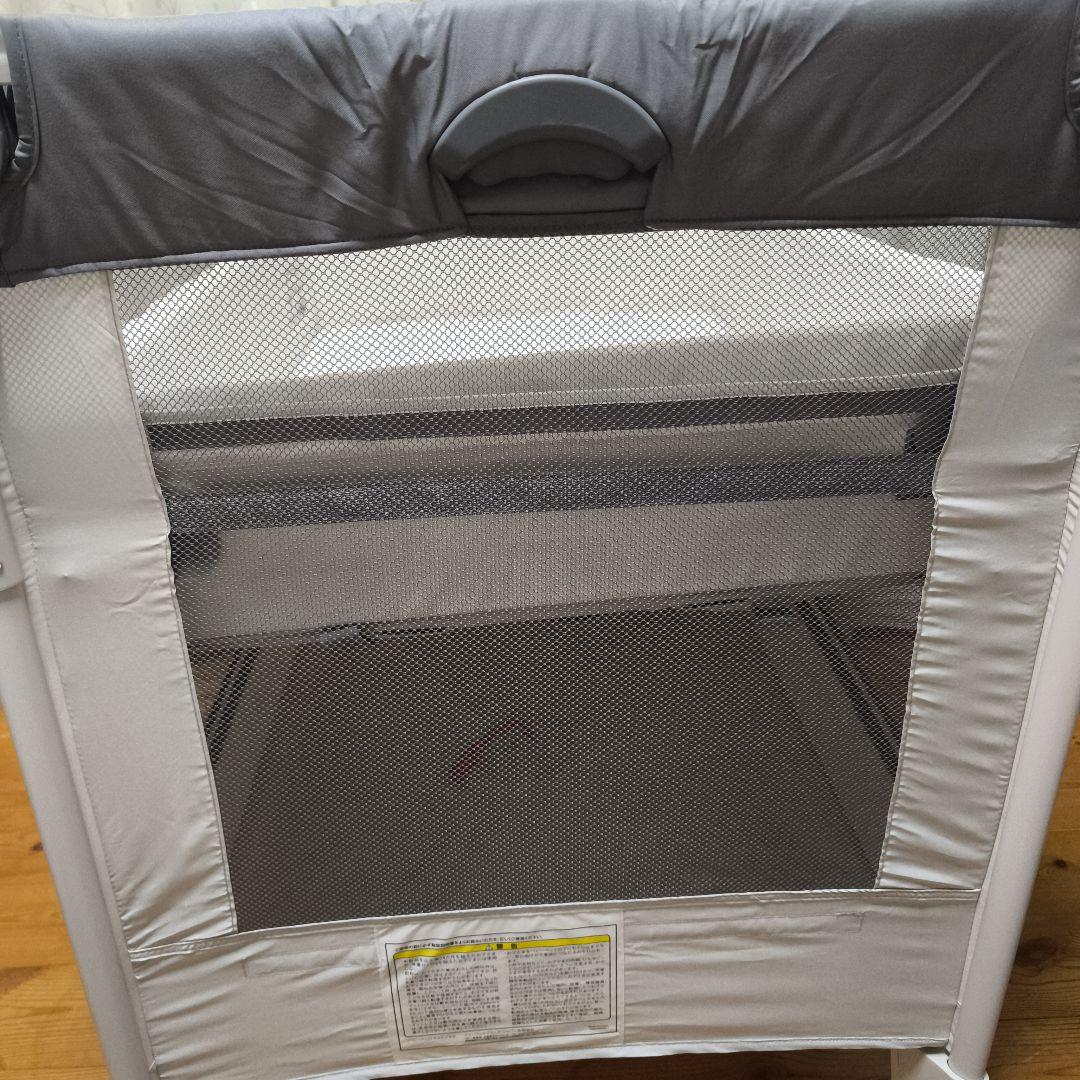 【美品】アップリカ ココネルエアーAB ベビーベッド グレーベアー