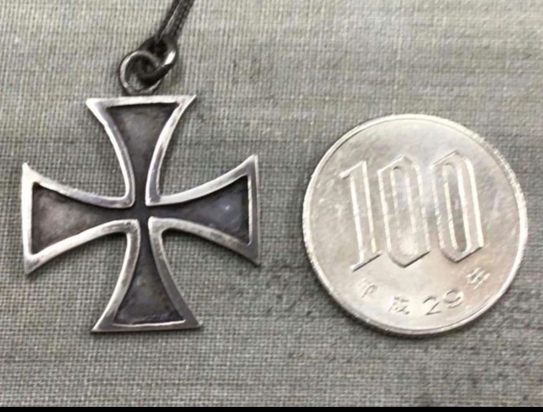 ヴィンテージ　SV925　アイアンクロス　シルバーネックレス　チェーン　60cm