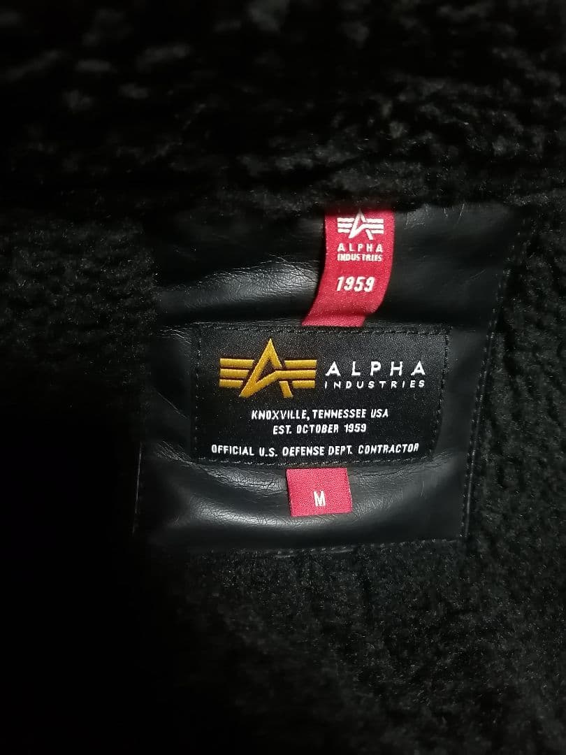 【新品 黒】即完売 Alpha B-3 ボアフリース レザー ムートンジャケット